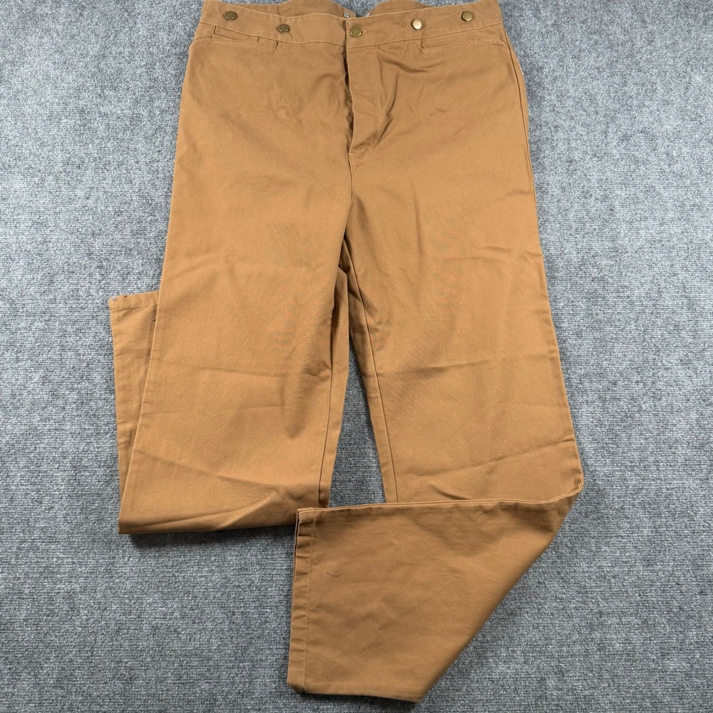 Scully Canvas Frontier Pants Mens 44 Brown Cinch Back Western Reenactment RW040X
